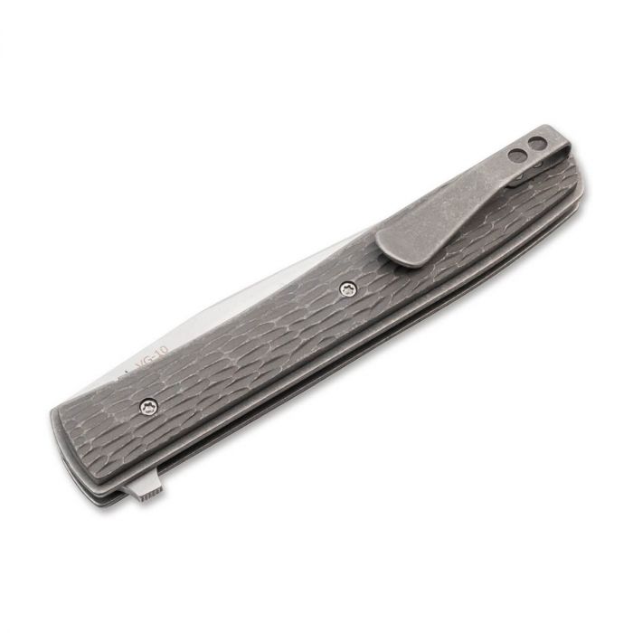 Складной нож Boker Urban Trapper Jigged Titanium, сталь VG-10, рукоять титан