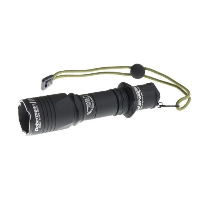 Фонарь светодиодный тактический Armytek Dobermann XP-E2, 240 лм, зеленый свет, аккумулятор