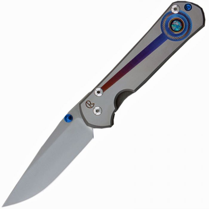 Нож складной Chris Reeve Large Sebenza 21 Unique Graphics Opal Mosaic Triplet Cabochon, сталь CPM-S35VN, рукоять титан