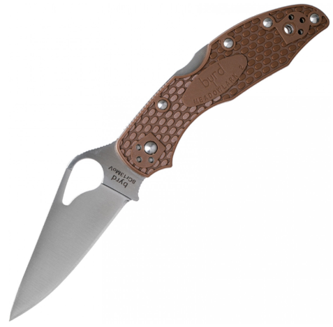 Нож складной Meadowlark Brown 2 Spyderco, сталь 8Cr13MOV, рукоять термопластик FRN