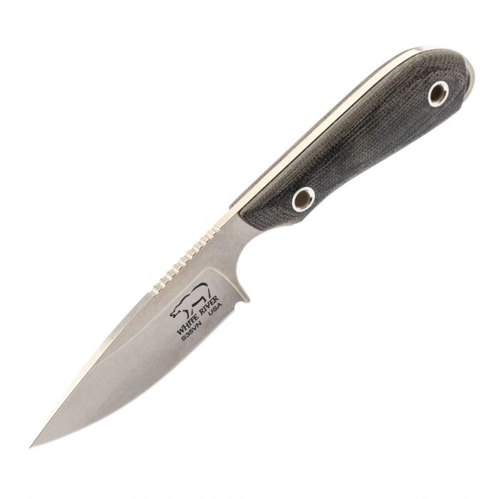 Нож White River M1 Caper StoneWash, сталь CPM S30V, рукоять черная микарта