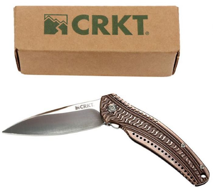 Складной нож CRKT Ripple 2 Bronze, сталь Acuto 440, рукоять нержавеющая сталь