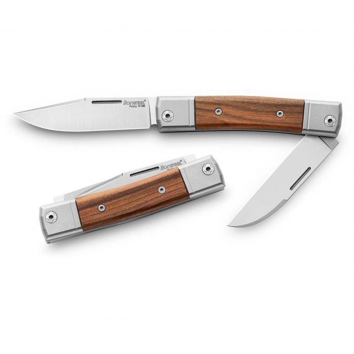 Складной нож LionSteel BestMan Two blades, сталь M390, рукоять Santos wood