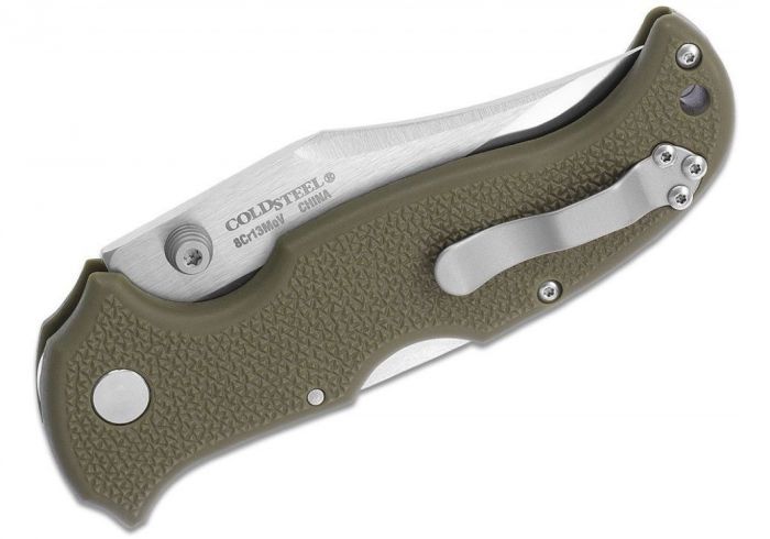 Складной нож Bush Ranger Lite - Cold Steel 21A, клинок из стали 8Cr13MoV, рукоять GFN (пластик) зеленая