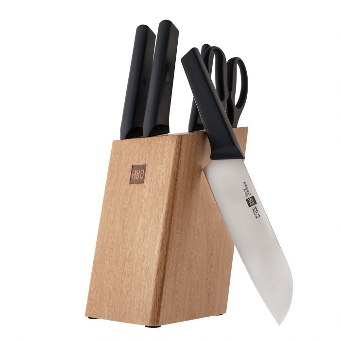 Набор кухонных ножей на подставке HuoHou 6-Piece Kitchen Knife Set Lite