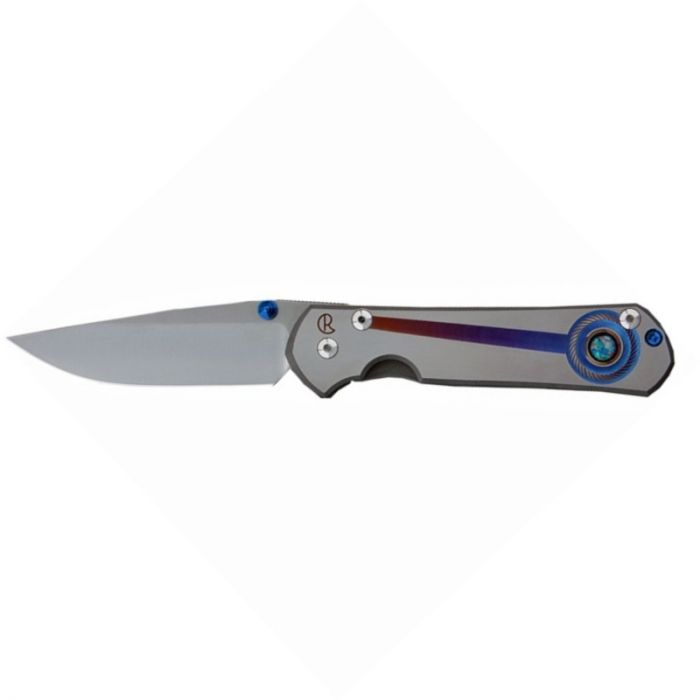 Нож складной Chris Reeve Large Sebenza 21 Unique Graphics Opal Mosaic Triplet Cabochon, сталь CPM-S35VN, рукоять титан