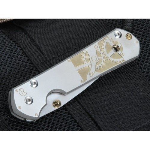 Нож складной Chris Reeve Large Sebenza 21, сталь CPM S35VN, рукоять титан с рисунком Inside Time