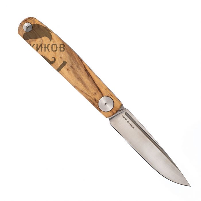 Складной нож RealSteel G-Slip Black, сталь VG-10, рукоять Olive Wood