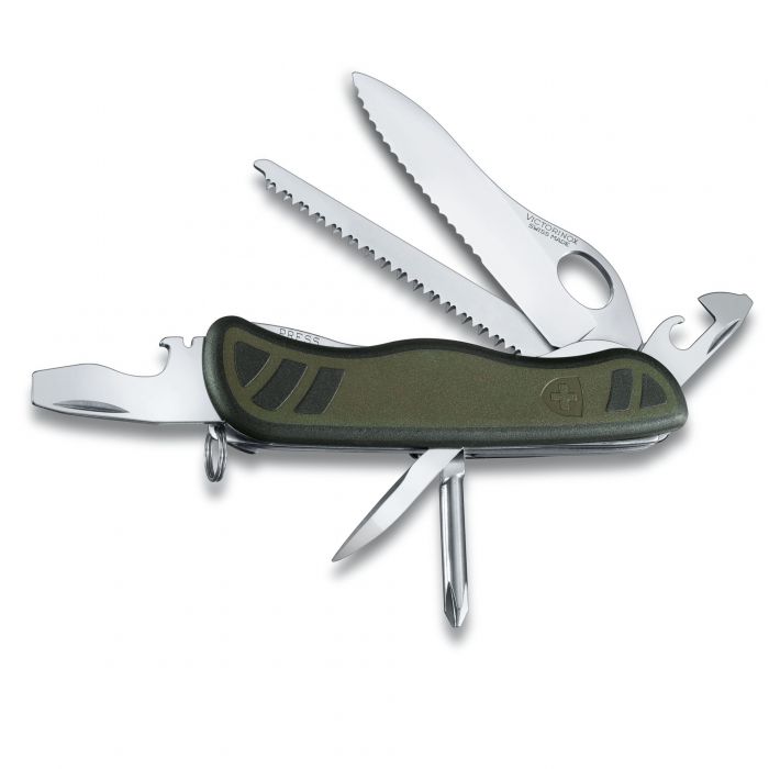 Нож перочинный Victorinox Military, сталь X50CrMoV15, рукоять нейлон, зеленый