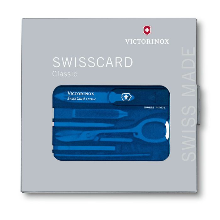 Швейцарская карта Victorinox SwissCard, сталь X50CrMoV15, рукоять ABS-Пластик, синий