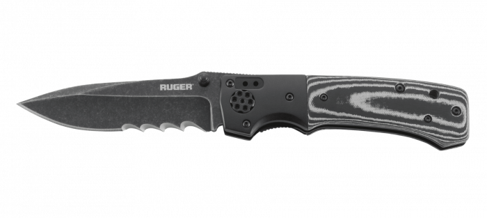 Складной нож CRKT Ruger® All-Cylinders™ with VEFF Serrations™, сталь 8Cr13MoV, рукоять стеклотекстолит G10