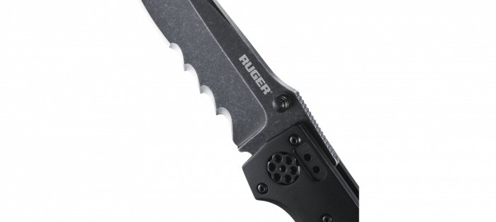 Складной нож CRKT Ruger® All-Cylinders™ with VEFF Serrations™, сталь 8Cr13MoV, рукоять стеклотекстолит G10