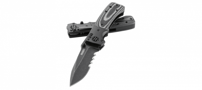 Складной нож CRKT Ruger® All-Cylinders™ with VEFF Serrations™, сталь 8Cr13MoV, рукоять стеклотекстолит G10