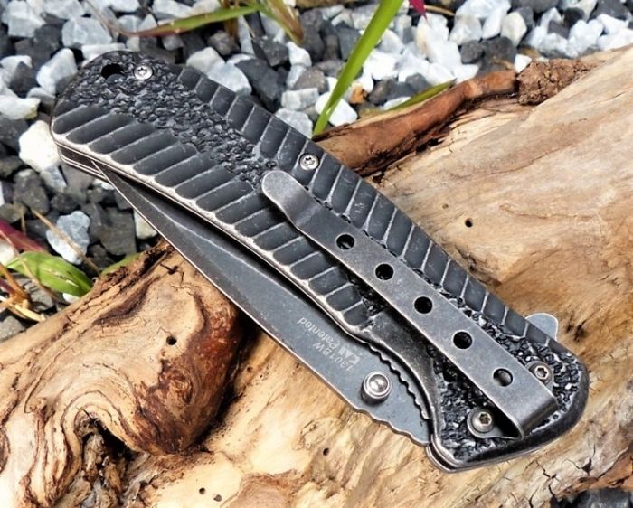 Складной нож Starter KERSHAW 1301BW, сталь 4Cr14 с покрытием BlackWash™, рукоять нержавеющая сталь