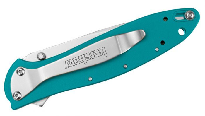 Полуавтоматический складной нож Kershaw Leek, сталь Sandvik™ 14C28N, рукоять анодированный алюминий, бирюзовый