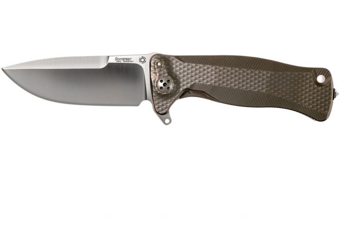 Нож складной LionSteel SR11 G (GREY), сталь Uddeholm Sleipner® Satin, рукоять титан по технологии Solid®, серый