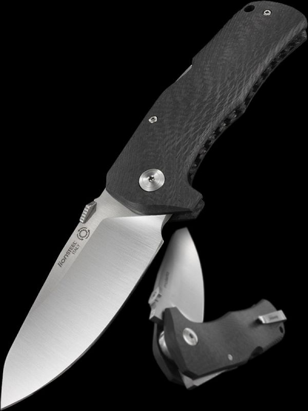 Нож складной LionSteel TM1 CS, сталь Sleipner, рукоять карбон