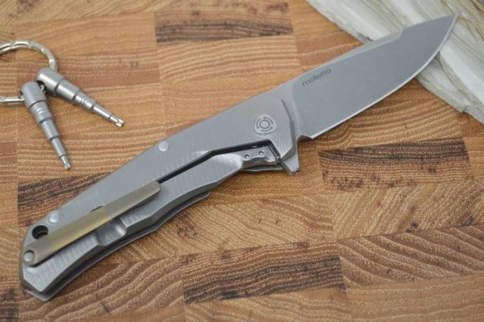 Нож складной LionSteel TRE BR BR, сталь M390, рукоять титан