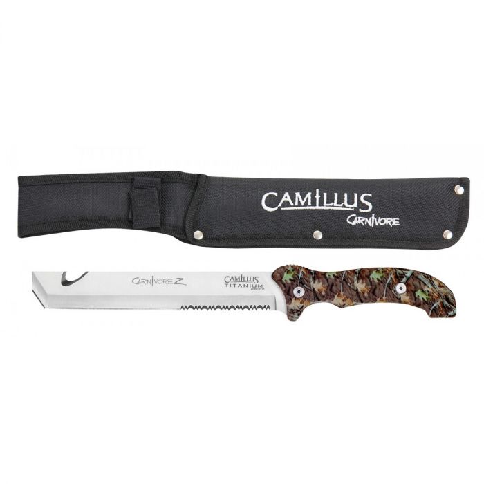 Мачете Camillus Carnivore Z™, сталь 440А, рукоять термопластик GRN, камуфляж