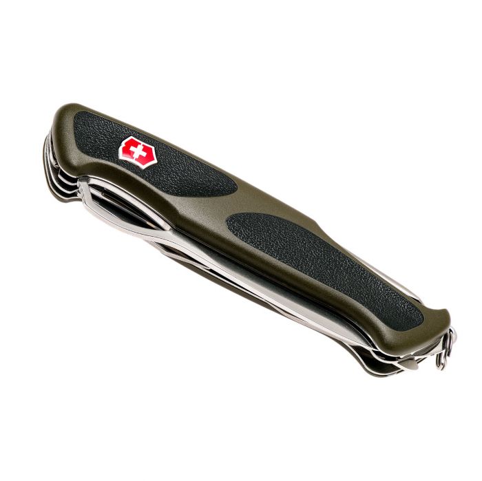 Нож перочинный Victorinox RangerGrip, сталь X55CrMo14, рукоять полиамид, чёрно-зеленый