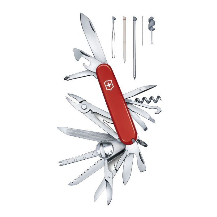 Нож перочинный Victorinox SwissChamp, сталь X55CrMo14, рукоять Cellidor®, красный