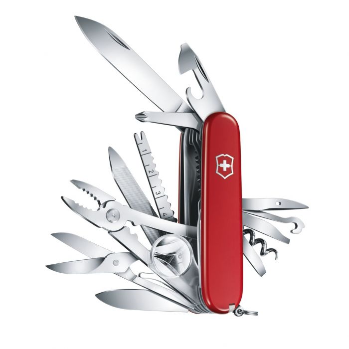 Нож перочинный Victorinox SwissChamp, сталь X55CrMo14, рукоять Cellidor®, красный