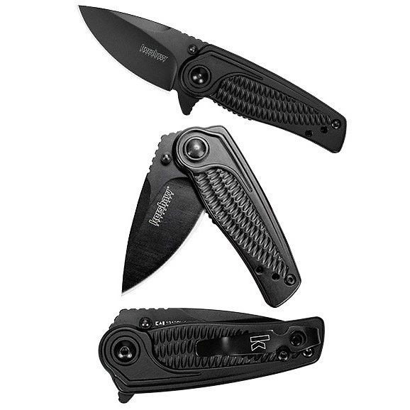 Складной полуавтоматический нож Kershaw Spoke K1313BLK, сталь 4Cr14, рукоять нержавеющая сталь