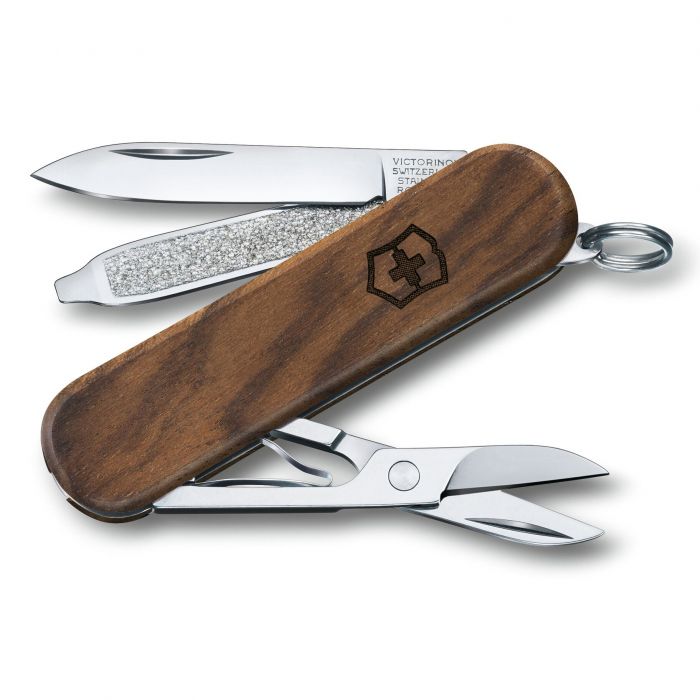 Нож перочинный Victorinox Classic SD, сталь X55CrMo14, рукоять ореховое дерево, коричневый