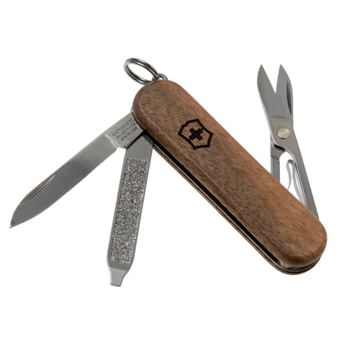 Нож перочинный Victorinox Classic SD, сталь X55CrMo14, рукоять ореховое дерево, коричневый