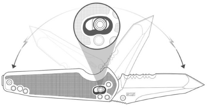 Складной нож Arcitech - SOG A01, сталь VG-10 / Laminated 420J2, рукоять кость