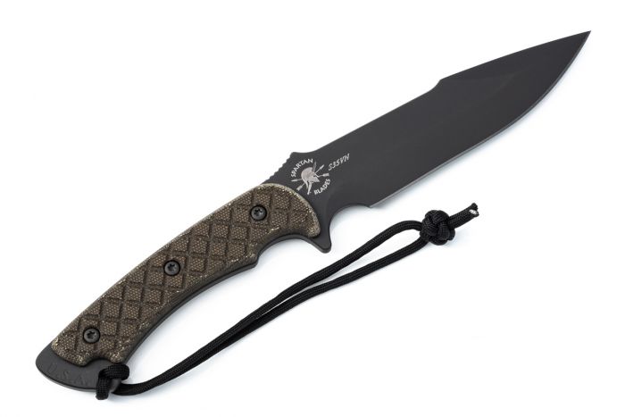 Нож с фиксированным клинком Spartan Blades Horkos, сталь CPM S35VN, рукоять зеленая микарта, чехол мультикам